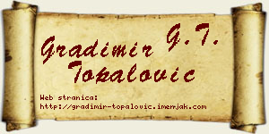 Gradimir Topalović vizit kartica